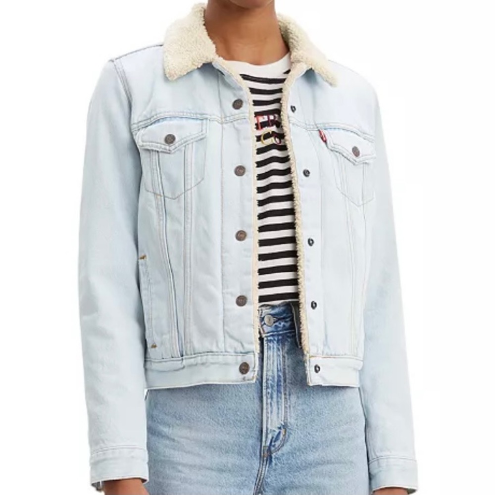 HP 💕 Levi's Women's Original Sherpa Trucker NWT - Picture 6 of 8